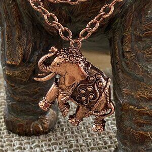Copper Elephant Necklace NWT